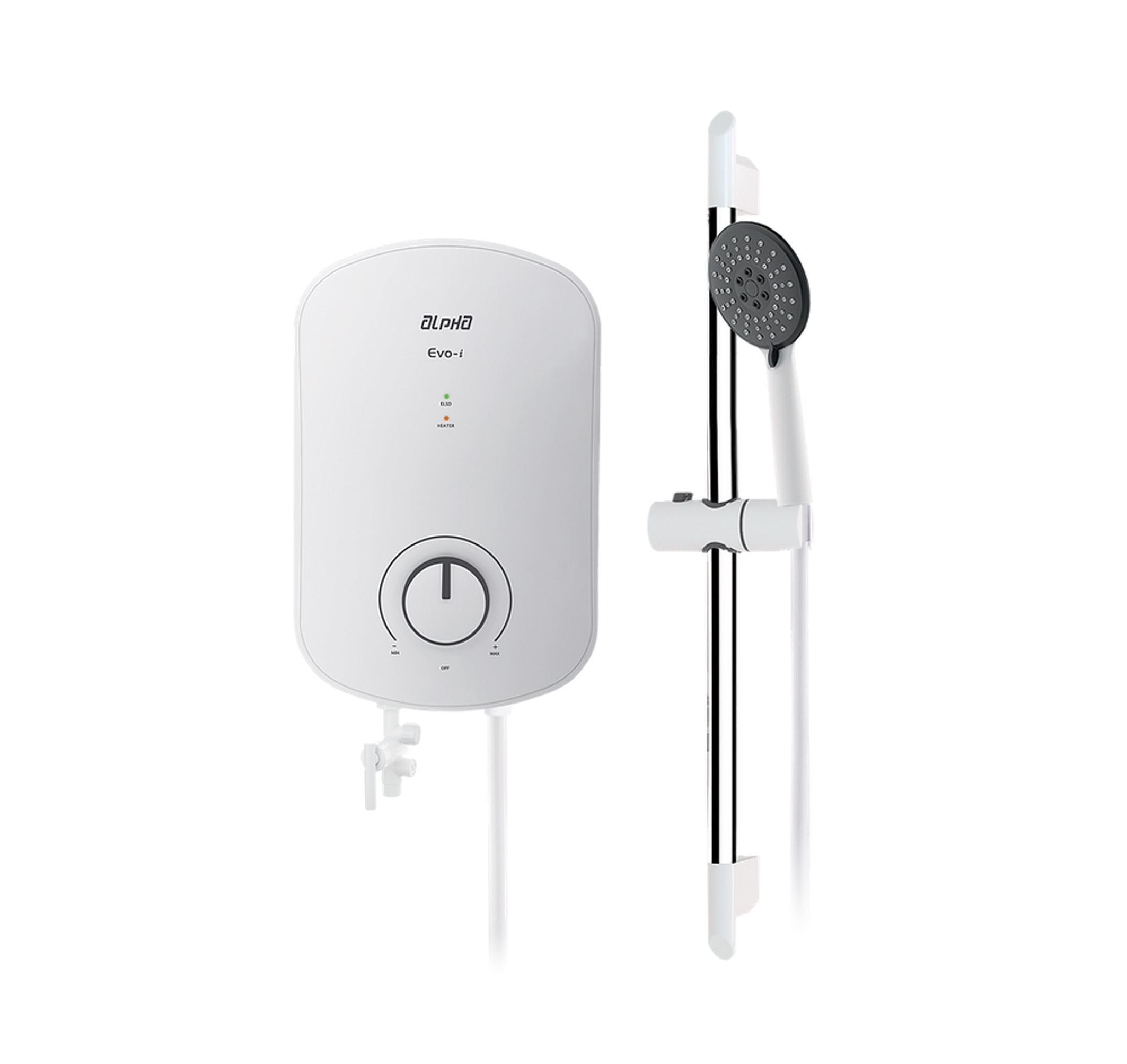 ALPHA - EVOi Handshower DC Pump Instant Water Heater (White)